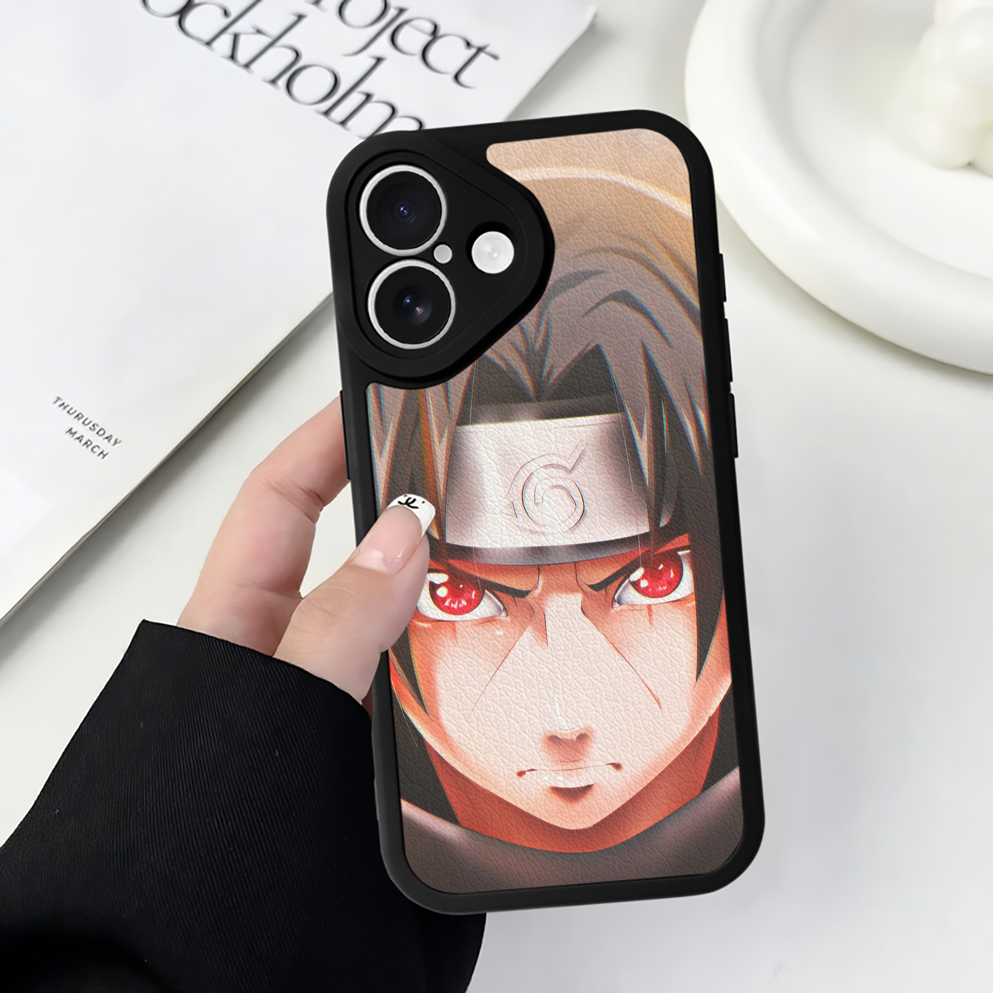 （画像用） NARUTO -ナルト- NARUTO -ナルト- 疾風伝 【iPhone 16シリーズ対応】シリコンスマホケース（レザー調） 材質：シリコン